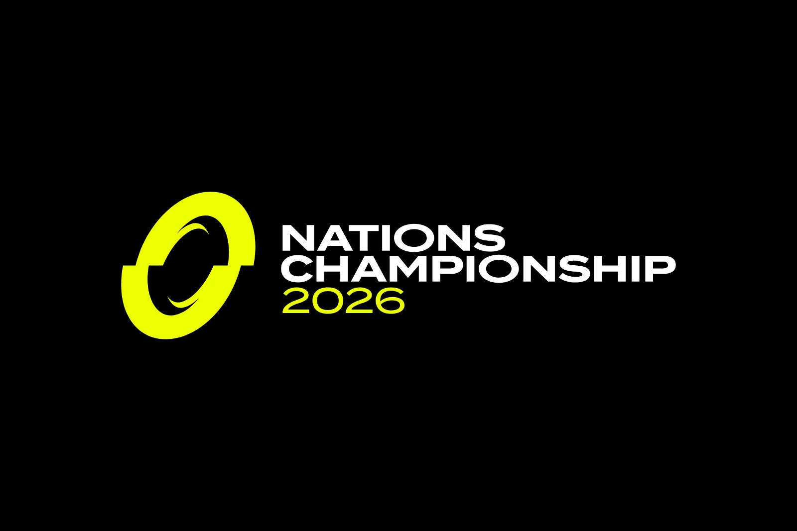 Logo officiel du Nations Championship de rugby, en blanc sur fond noir